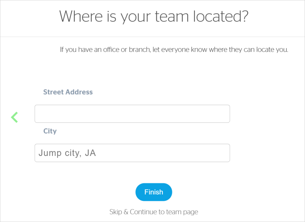 single click video calling team location